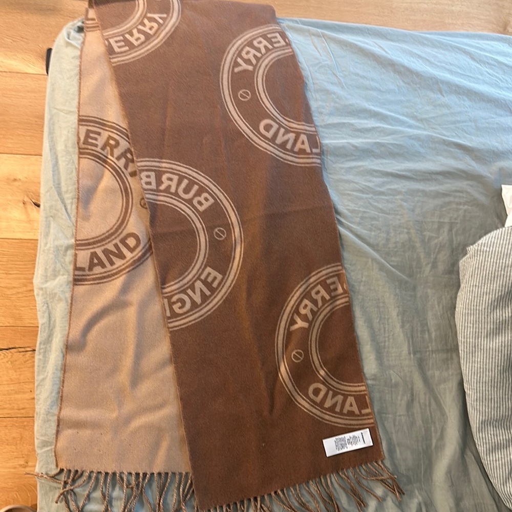 Burberry Brown and Tan Scarf